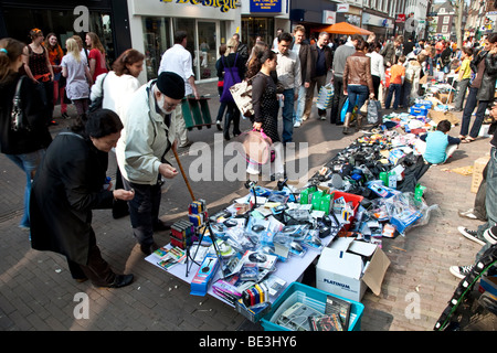 Le 30 avril 2007, La Hollande célèbre Queens Day - une fête annuelle initialement établie en l'honneur de notre précédente fête de la Reine. Banque D'Images