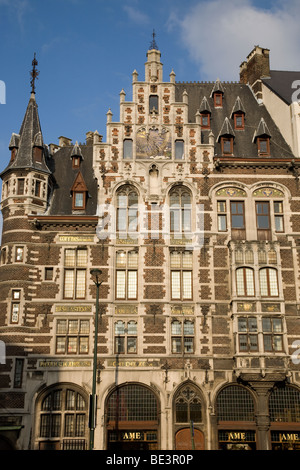 Façade sur Rue Montagne de la Cour Rue, Bruxelles, Belgique Banque D'Images