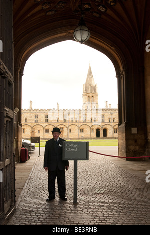 Porte d'entrée au Christ College, St Aldate's Banque D'Images