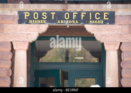 Rue principale de Bisbee en Arizona, une ancienne ville minière de l'ouest classique. Banque D'Images