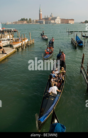 Vue panoramique à partir de la Riva degli Schiavoni, Venise, Italie Banque D'Images