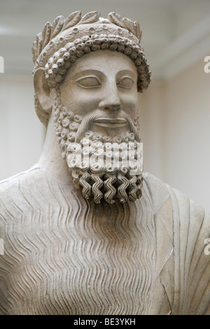 Statue colossale de barbu, Chypre 450 avant J.-C., British Museum Banque D'Images