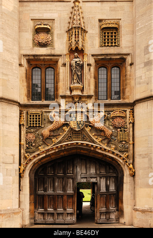 L'entrée principale du Christ's College, St Andrews Street, Cambridge, Cambridgeshire, Angleterre, Royaume-Uni, Europe Banque D'Images