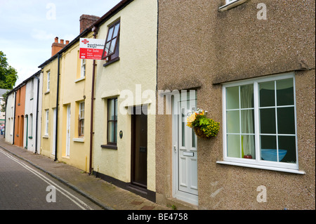 Maison mitoyenne à vendre à Brecon Powys Pays de Galles UK Banque D'Images