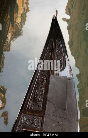Détail d'une gondole, Close up, Venise, Italie. Banque D'Images