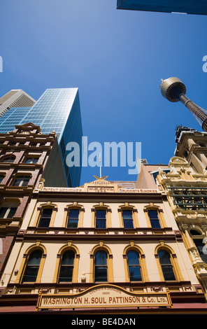 Architecture historique sur le Pitt Street Mall. Sydney, New South Wales, Australia Banque D'Images