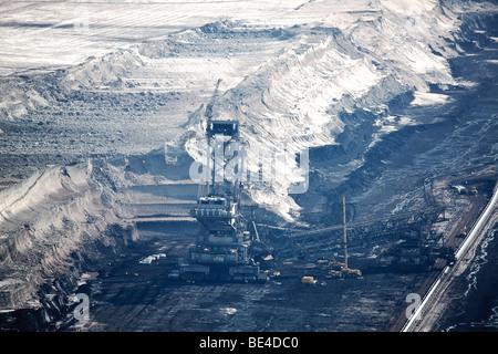 Tagebau Hambach, du lignite, Rhin-Erft-Kreis, Rhénanie du Nord-Westphalie, Allemagne Banque D'Images