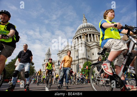 Les participants à la maire de Londres Skyride. London 2009 Banque D'Images