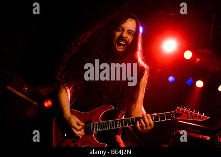 Rob Caggiano, guitariste du groupe de metal américain aimerait vivre à l'Anthrax Schueuer, Lucerne, Suisse Banque D'Images