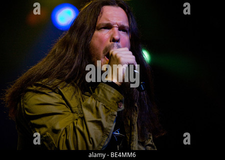 Dan Nelson, chanteur et leader du groupe de metal américain aimerait vivre à l'Anthrax Schueuer, Lucerne, Suisse Banque D'Images