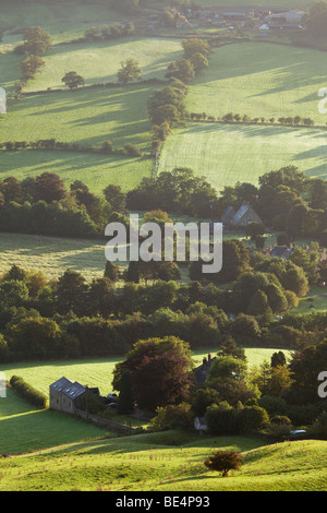 Un matin tôt afin de Rosedale Abbey dans le North York Moors National Park, North Yorkshire, Angleterre, Royaume-Uni. Banque D'Images