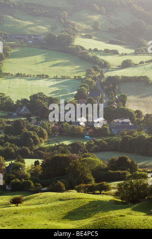 Un matin tôt afin de Rosedale Abbey dans le North York Moors National Park, North Yorkshire, Angleterre, Royaume-Uni. Banque D'Images