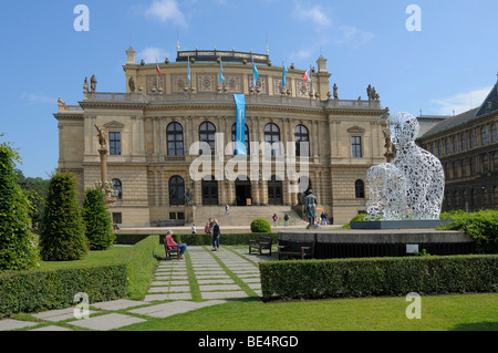 La salle de concert Rudolfinum, Prague, République Tchèque, Europe Banque D'Images