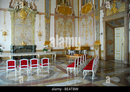 Marmorsaal hall en marbre, Schloss Mirabell Palace, quartier Neustadt, Salzburg, Salzburger Land, de l'état Autriche, Europe Banque D'Images