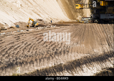 L'exploitation de mines de lignite, Nord de Cottbus Brandenburg, Germany, Europe Banque D'Images