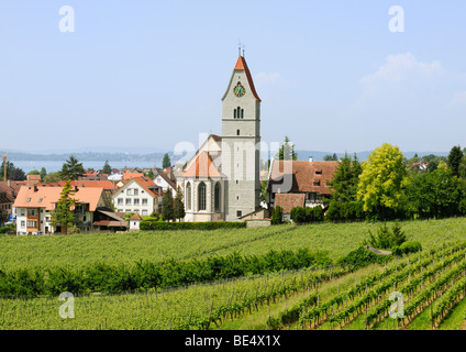 Église de Hagnau, sur le lac de Constance, Bade-Wurtemberg, Allemagne, Europe Banque D'Images