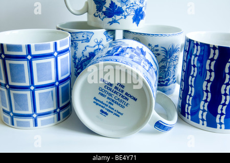 Tasses Spode Blue Room de la 'Collection'. Banque D'Images