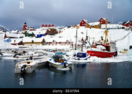 Port de Sisimiut, Groenland Banque D'Images