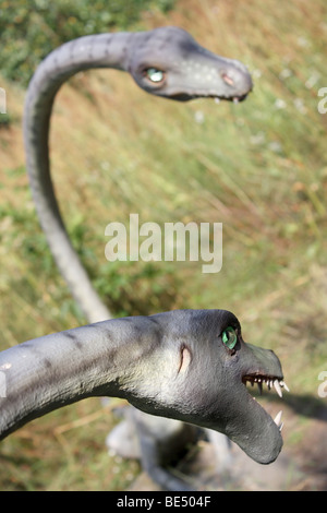 Parc préhistorique, Tanystropheus, réplique taille réelle, 2009 Banque D'Images