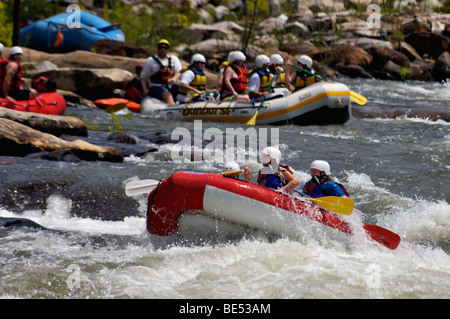 Le Rafting sur la rivière Ocoee dans Polk County, Ohio Banque D'Images