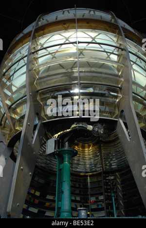 Dans l'agrandisseur Portland Bill Lighthouse sur l'Île de Portland Dorset UK Banque D'Images