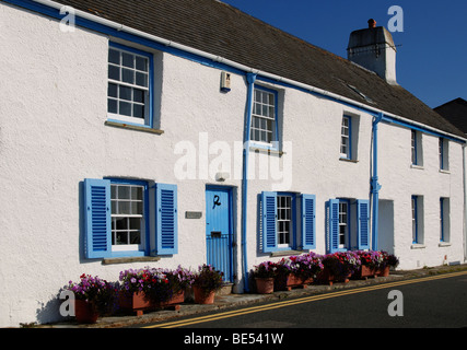 Vieux cottages à st.mawes cornwall,uk maintenant utilisées comme résidences secondaires et locations de vacances Banque D'Images