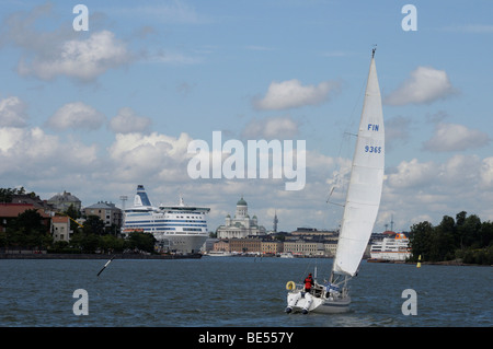 Helsinki, les navires de croisière dans le port, Finlande, Suomi, Europe Banque D'Images