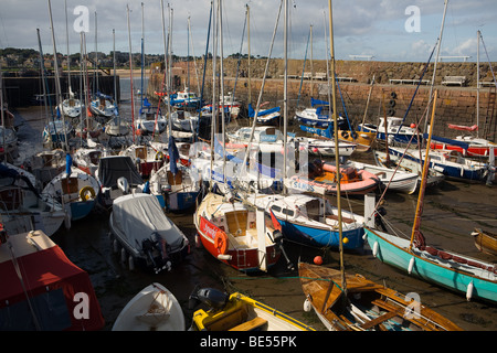 Une marina animée avec beaucoup de yachts à North Berwick Harbour en East Lothian en Ecosse Banque D'Images