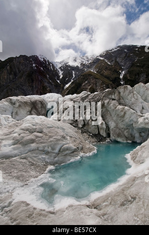 Lacs glaciaires du Franz Joseph Glacier, Nouvelle-Zélande Banque D'Images