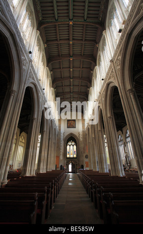 L'intérieur de l'église Saint Mary's, Saffron Walden, Essex, Angleterre. Banque D'Images