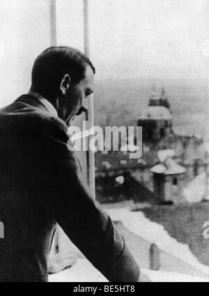 Adolf Hitler au château de l'empereur, le 15 mars 1938, Prague, Tchécoslovaquie, Europe, photo historique Banque D'Images