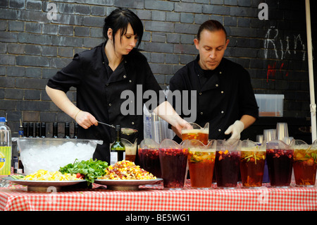 Faire près de Pimms Borough Market, London. Banque D'Images