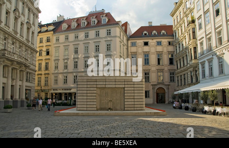 Le mémorial de l'Holocauste par Rachel Whiteread, à Vienne, la Judenplatz square Vienne, Autriche, Europe Banque D'Images