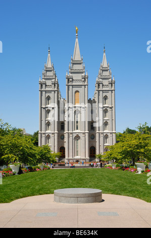 Le temple mormon à Temple Square se trouve au cœur de Salt Lake City, Utah, United States of America Banque D'Images