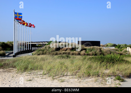 Vol TWA 800 Memorial, Smith Point Beach, Fire Island, Long Island, NY Banque D'Images