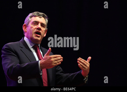 Le premier ministre Gordon Brown le 20 septembre 2008 Manchester Central Manchester en Angleterre Banque D'Images