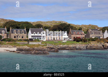 Maisons sur Iona Banque D'Images