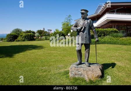 Monument à Ferdinand von Zeppelin, en face de la maison Graf Zeppelin de Friedrichshafen, sur le lac de Constance, Bade-Wurtemberg, Banque D'Images