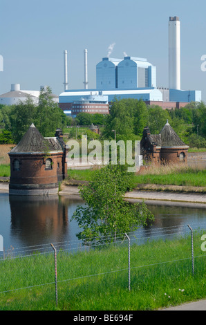 Station de pompage historique à l'ancienne usine hydraulique Kaltehofe Rothenburgsort, à Hambourg, Allemagne, Europe Banque D'Images