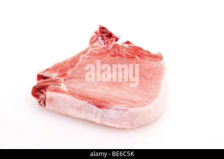 Côtelette de porc cru Banque D'Images