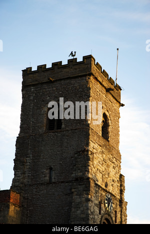 L'église Holy Trinity Much Wenlock Shropshire en Angleterre Banque D'Images