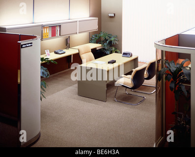 1980 open space office Banque D'Images