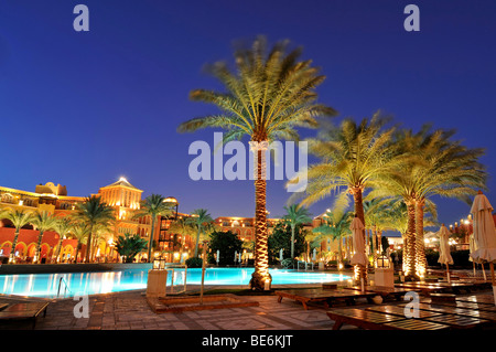 Cour intérieure de l'hôtel Grand Resort, Hurghada, Egypte, Afrique du Sud Banque D'Images