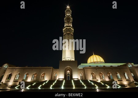 Grande Mosquée Sultan Qaboos, Muscat, Oman Banque D'Images