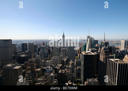 Vue du Rockefeller Center à New York, ÉTATS UNIS, Amérique du Nord Banque D'Images