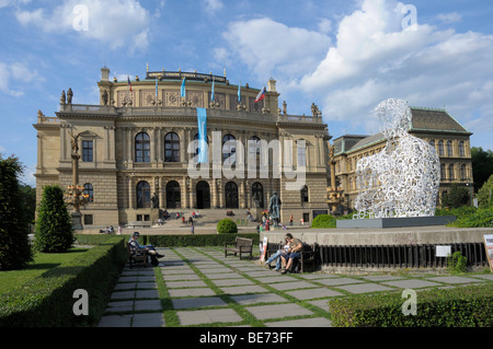 La salle de concert Rudolfinum, Prague, République Tchèque, Europe Banque D'Images