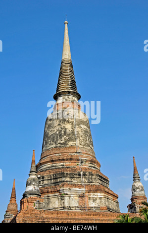 Grand Chedi Chaya Mongkol, Wat Yai Chai Mongkon, Ayutthaya, Thaïlande, Asie Banque D'Images
