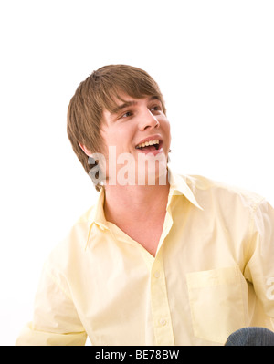 Portrait of a young man laughing Banque D'Images
