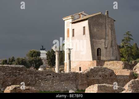 Chambre d'Auguste sur le Palatin ou Collis Palatium, l'une des sept collines de la Rome antique Banque D'Images