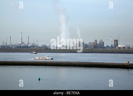 L'industrie lourde, Port de Rotterdam, Holland Banque D'Images